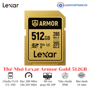 Thẻ nhớ SD Lexar Armor Gold UHS-II 512GB