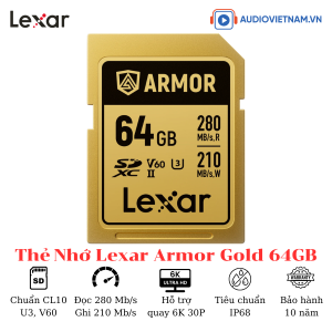 Thẻ nhớ SD Lexar Armor Gold UHS-II 64GB