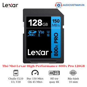 Thẻ nhớ SD Lexar High-Performance 800x Pro 128GB