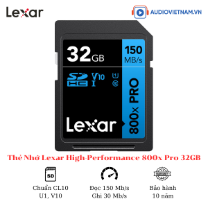 Thẻ nhớ SD Lexar High-Performance 800x Pro 32GB
