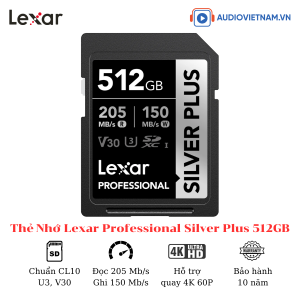 Thẻ nhớ SD Lexar Professional Silver Plus 512GB