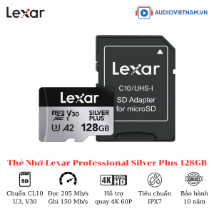 Thẻ Nhớ MicroSD Lexar Professional Silver Plus 128GB