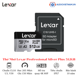 Thẻ Nhớ MicroSD Lexar Professional Silver Plus 512GB